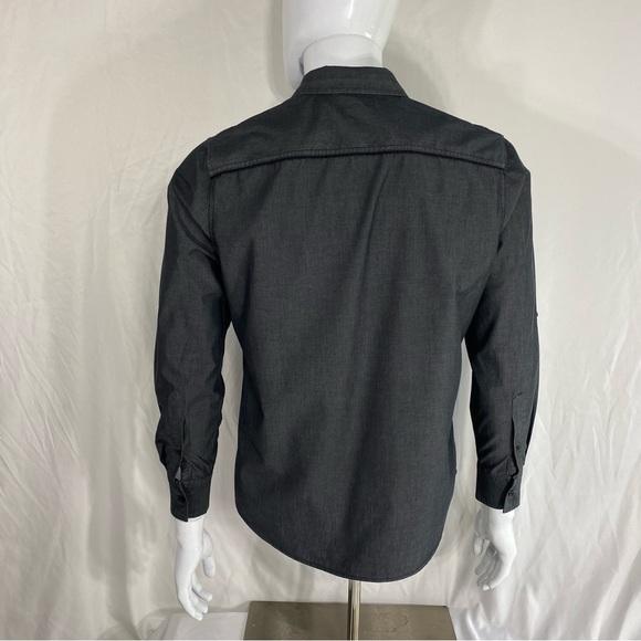 INC International Concepts Gray Shoulder Strap Button Down - Picture 3 of 7